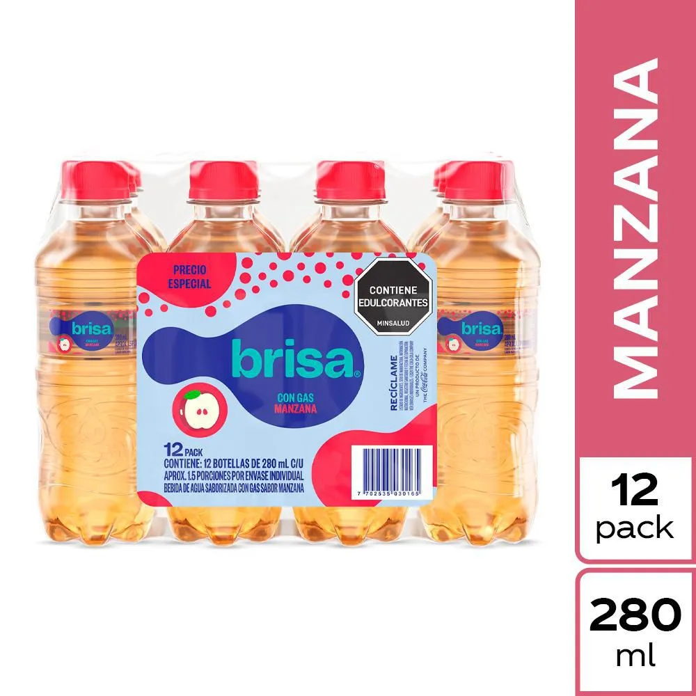 AGUA BRISA MANZANA 280ML X 24